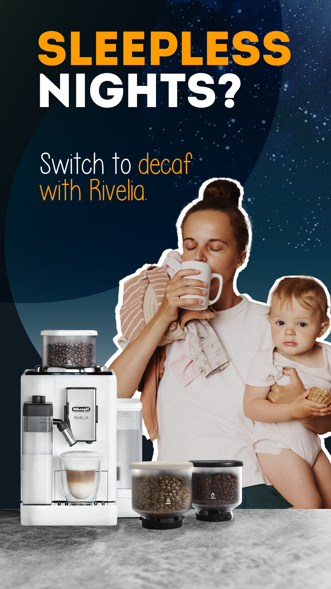 De ‘Longhi_Decaf KV_Sleepless nights_1080x1920